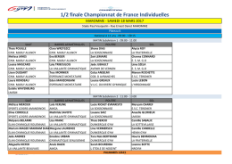1/2 finale Championnat de France Individuelles