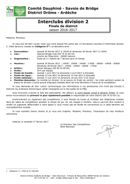 D2 - Comité Dauphiné Savoie de Bridge