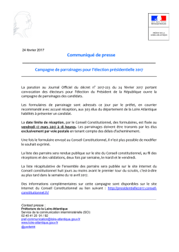 Communiqu&eacute; de presse - Pr&eacute;fecture de Loire