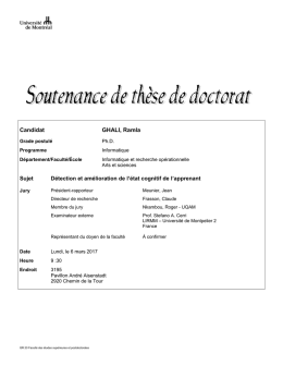 Vous êtes cordialement invité. - Département d`informatique et de