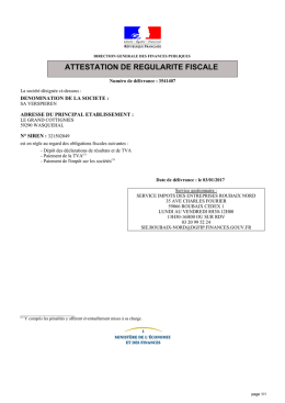 attestation de regularite fiscale