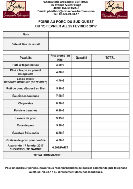 Foire au porc MARS 2017 E-Mail