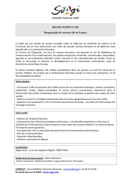 Responsable de Secteur - Ile de France