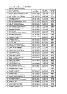 Master 1 Général 2nde session 2015
