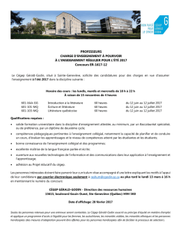 français-littérature, cours d`été. Concours ER-1617
