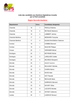 Télécharger la liste des candidats investis en région