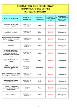FORMATION CONTINUE ENAP