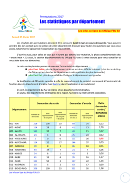 statistiques d&eacute;partementales - SNUipp