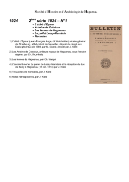 1924 - Société d Histoire et d Archéologie de Haguenau