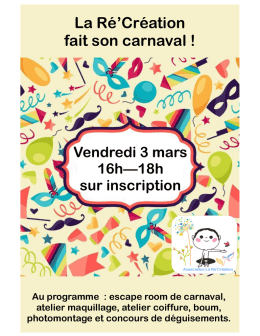 La Ré`Création fait son carnaval !
