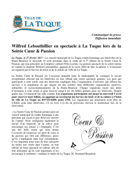 Wilfred Lebouthillier en spectacle &agrave; La Tuque