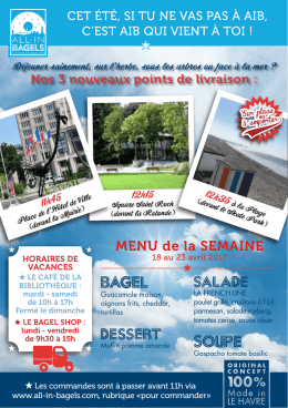 Menu de la semaine - All