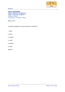 Forum: Généralités
