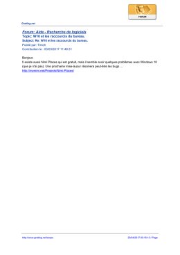 Forum: Aide - Recherche de logiciels