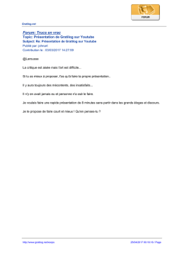 Forum: Trucs en vrac