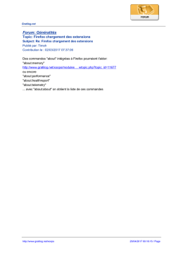Forum: Généralités