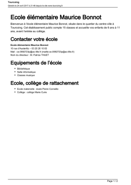 Ecole &eacute;l&eacute;mentaire Maurice Bonnot