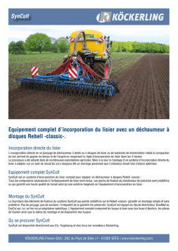 SynCult Equipement complet d`incorporation du lisier avec un