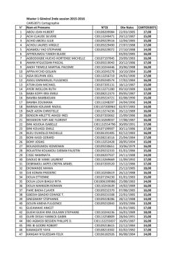 Master 1 Général 2nde session 2015-2016 CAR53071 - ufhb