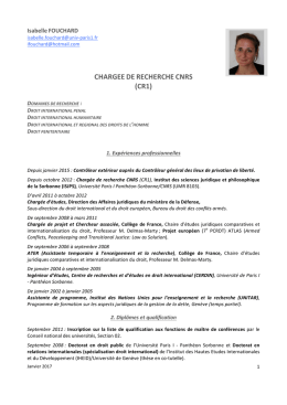 chargee`de`recherche`cnrs` (cr1) - Universit&eacute; Paris 1 Panth&eacute;on