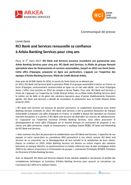 Lire le communiqu&eacute; - Cr&eacute;dit Mutuel Ark&eacute;a