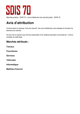 Avis d`attribution
