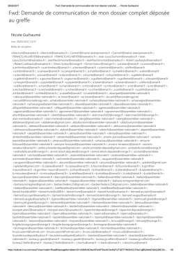 Fwd: Demande de communication de mon