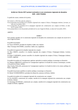 Arr&ecirc;t&eacute; du 2 f&eacute;vrier 2017 - textes justice
