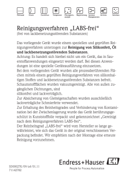 Reinigungsverfahren „LABS-frei“