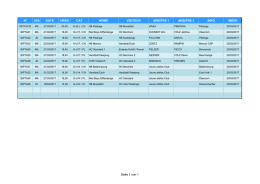 N° JRS DATE HRES CAT HOME VISITEUR ARBITRE 1 ARBITRE 2