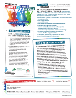 Téléchargez la déclaration commune en format PDF - agidd-smq