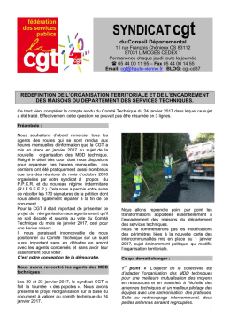 tract réorganisation MDD technique