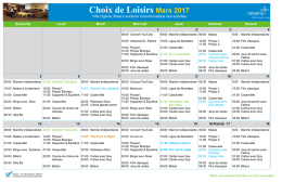Choix de Loisirs Mars 2017