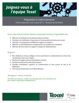 Préposé(e) à l`administration