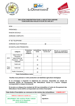 Télécharger le bulletin d`inscription