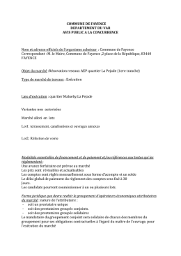 COMMUNE DE FAYENCE