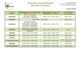 Horaires 2017