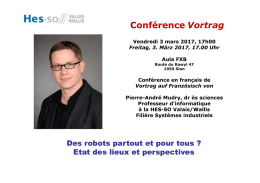 Conférence Vortrag - HES-SO