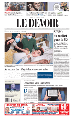 La une du jour