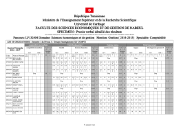 République Tunisienne Ministère de l`Enseignement