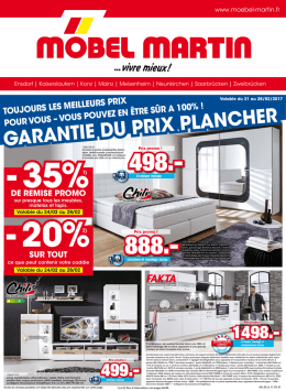 GARANTIE DU PRIX PLANCHER