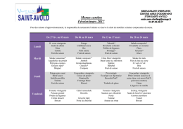 Menus cantine Février/mars 2017 - Ville de Saint