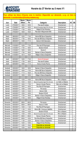 Horaire du 26 fevrier au 5 mars 2017 V1