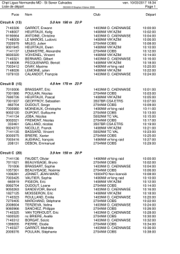 Horaires de départ par circuit