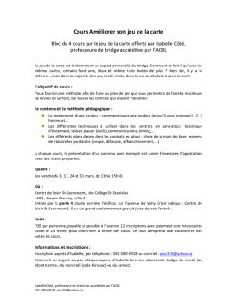 Cours Jeu de la carte