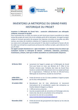 inventons la metropole du grand paris historique du projet