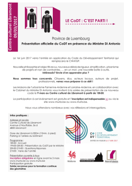 Programme et inscription. - La Maison de l`Urbanisme Lorraine