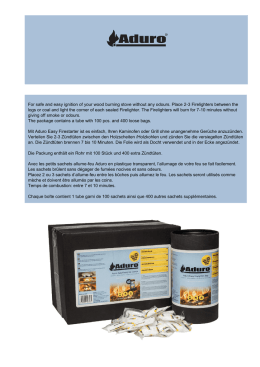 For safe and easy ignition of your wood burning stove