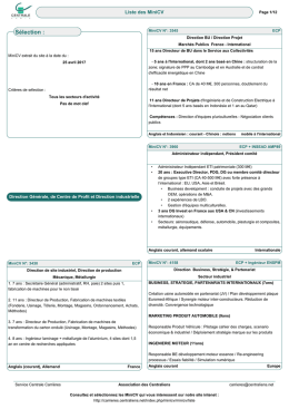 Liste des MiniCV - Centrale Paris Carrières