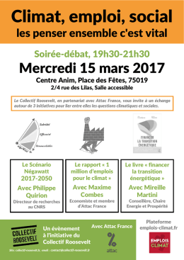 Climat, emploi, social